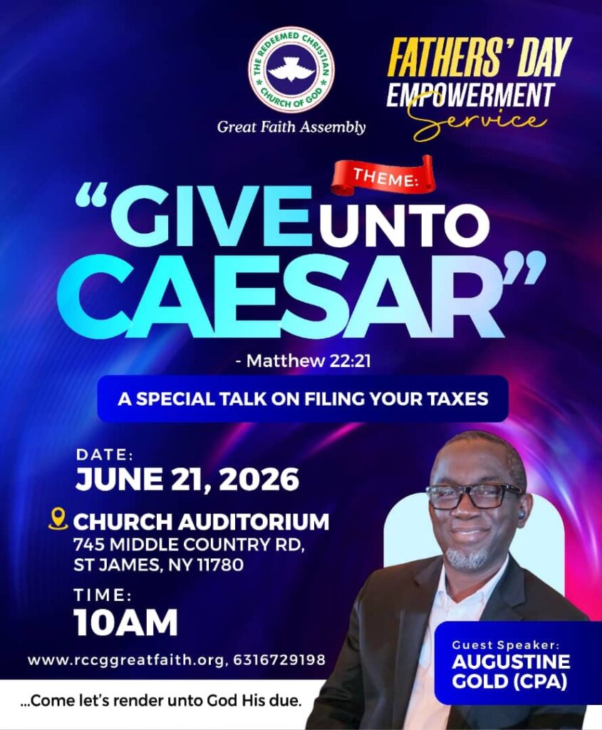 FATHERS’ DAY EMPOWERMENT SERVICE (“GIVE UNTO CAESER”)