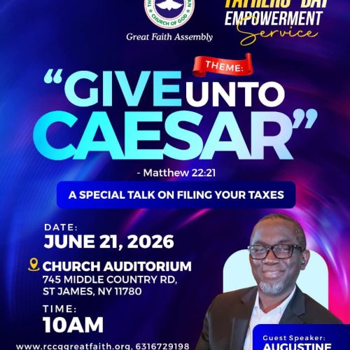 FATHERS’ DAY EMPOWERMENT SERVICE (“GIVE UNTO CAESER”)